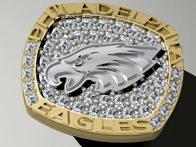 Sports-themed custom jewelry by Creative Gold (design 10)